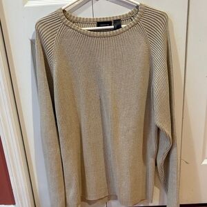 Claiborne Beige Crewneck Men's Sweater